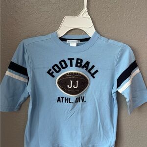Janie and Jack Light Blue Football Tee